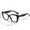 Fashion Cat Eye Large Frame Anti Blue Light Reading Glasses Men Women Retro Full Frame Color Blocked Decorative Presbyopia Eyeglasses