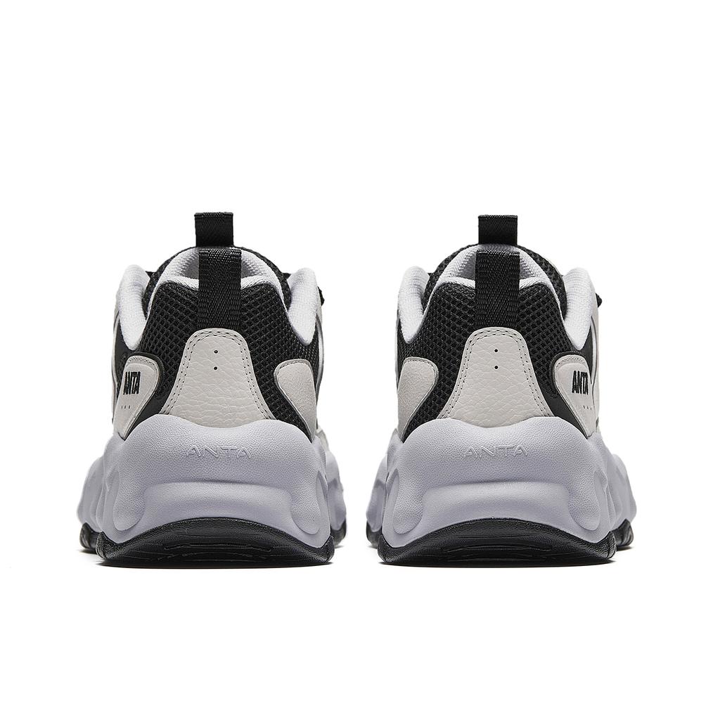 Anta Milk Candy Cushioning Height Increasing Abrasion Resistant Lightweight Low top Casual Shoes Women's Black Gray 922618887-4