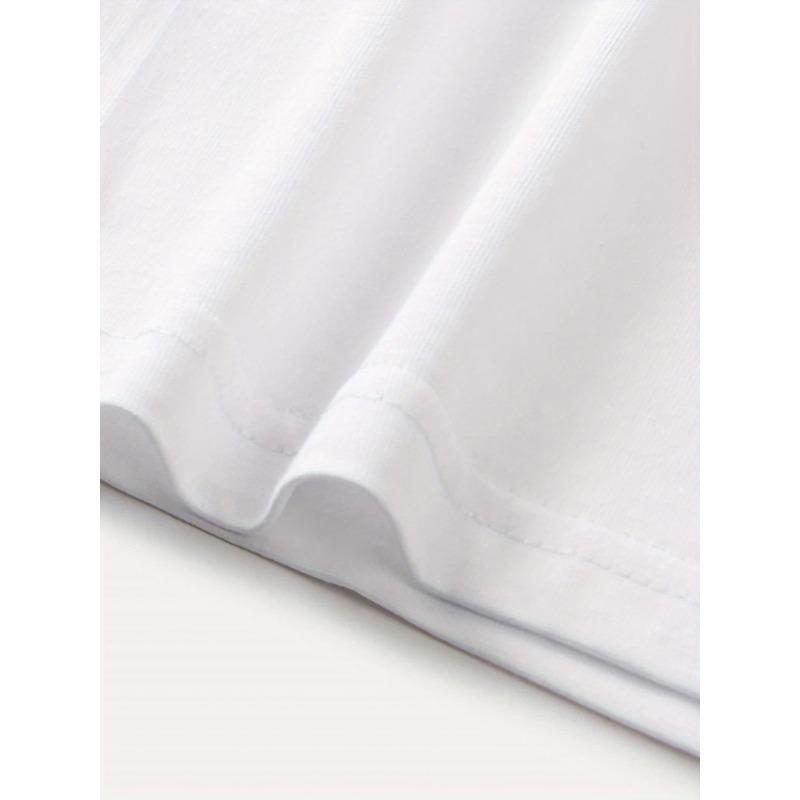 European Size Short-Sleeved Round-Neck T-Shirt with Watercolor Dragonfly Ink Stains And Prints