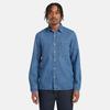 Timberland Solid Color Outdoor Casual Comfortable Long Sleeve Shirt Men Shirts Sun-Drenched-Indigo A2CJP-EA7