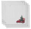 Vargottam Napkins  Florals  Print, Premium Quality Dinner  Napkins, 100   Cotton, Set of 4 Reusable  Napkins  Set, Size 20X20