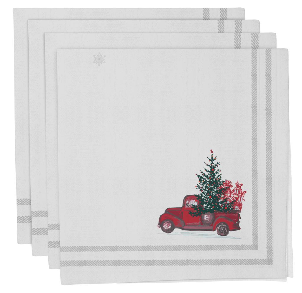 Vargottam Napkins  Florals  Print, Premium Quality Dinner  Napkins, 100   Cotton, Set of 4 Reusable  Napkins  Set, Size 20X20