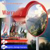 Outdoor Traffic Convex Mirror: Anti-theft Round Wide-Angle Reflective Mirror with Red Black Back