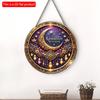 2D flach 20*20cm 1 Stück Ramadan Mubarak Mond Sterne Thema Wunderschöner Retro-Stil Runde Holzornamente, Islamische Muslimische Szene höchste Qualität Party Front