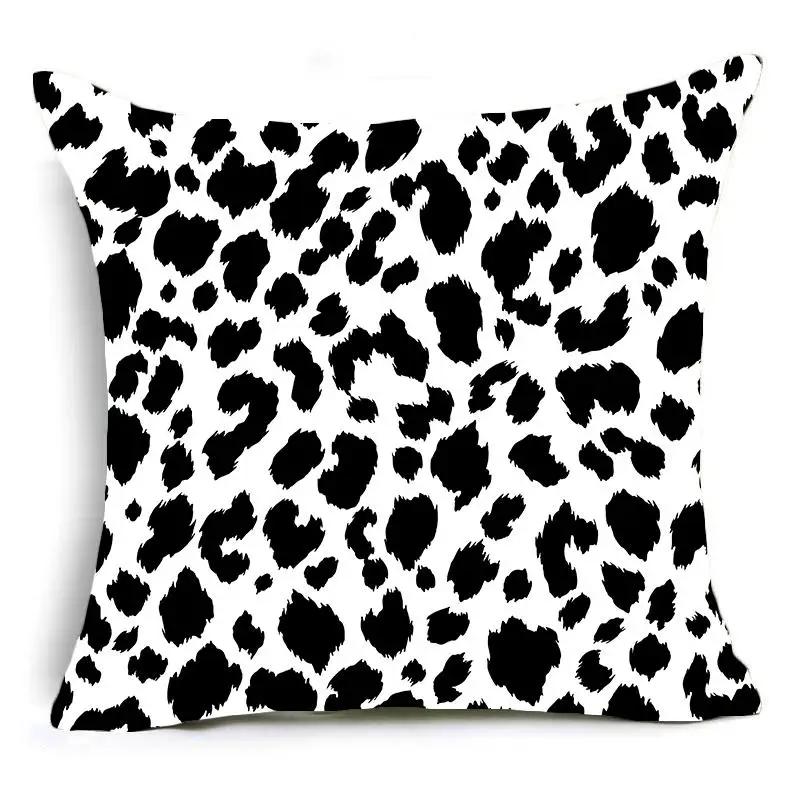 Home Decor Animal Print Pillow Cover Leopard Tiger Zebra Cattle Snake Cushion Cover Home Sofa Chair Decor Pillowcase 45X45Cm
