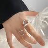 Stunning Irregular Geometric Liquid Metal Ring For Women Adjustable Finger Accessory