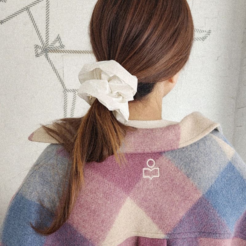 RACOHA Chic Fake Leather Hair Chou Chou Chic Fake Leather Hair Scrunchie (gopchang Band)