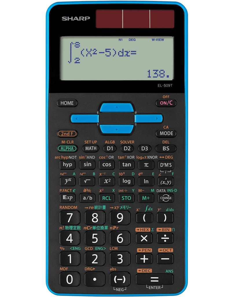 Sharp Scientific Calculator Pythagoras Standard Model EL-509T-AX (Blue)