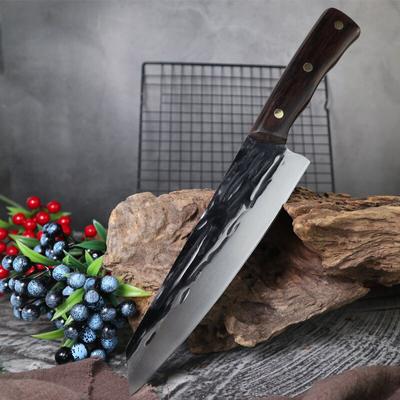 Geschmiedetes japanisches Messer, Santoku, Hacken, Schneiden, Kochmesser, Fleisch- und Gemüsebeil aus Edelstahl