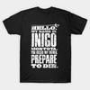 Men Black Print T-shirt Princess Bride No-Cut Transfer Paper Print Cotton Tshirt