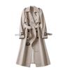 Women Overcoat Solid Slim Fit Coat Jacket Long Outerwear Windbreaker Trench