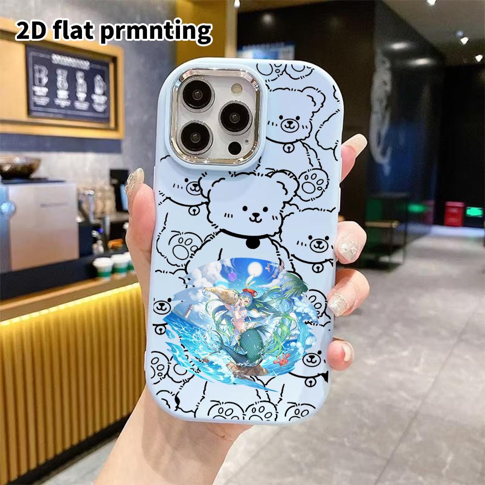 Phone Case: 2D Flat Design Suitable for iPhone 18 17 16 15 14 13 Pro Protective Case, Couple Style, Water Element Spirit, Christmas and Halloween Gift