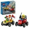 LEGO City Toy Constructor Set 2 Soapbox Cars Red/Yellow