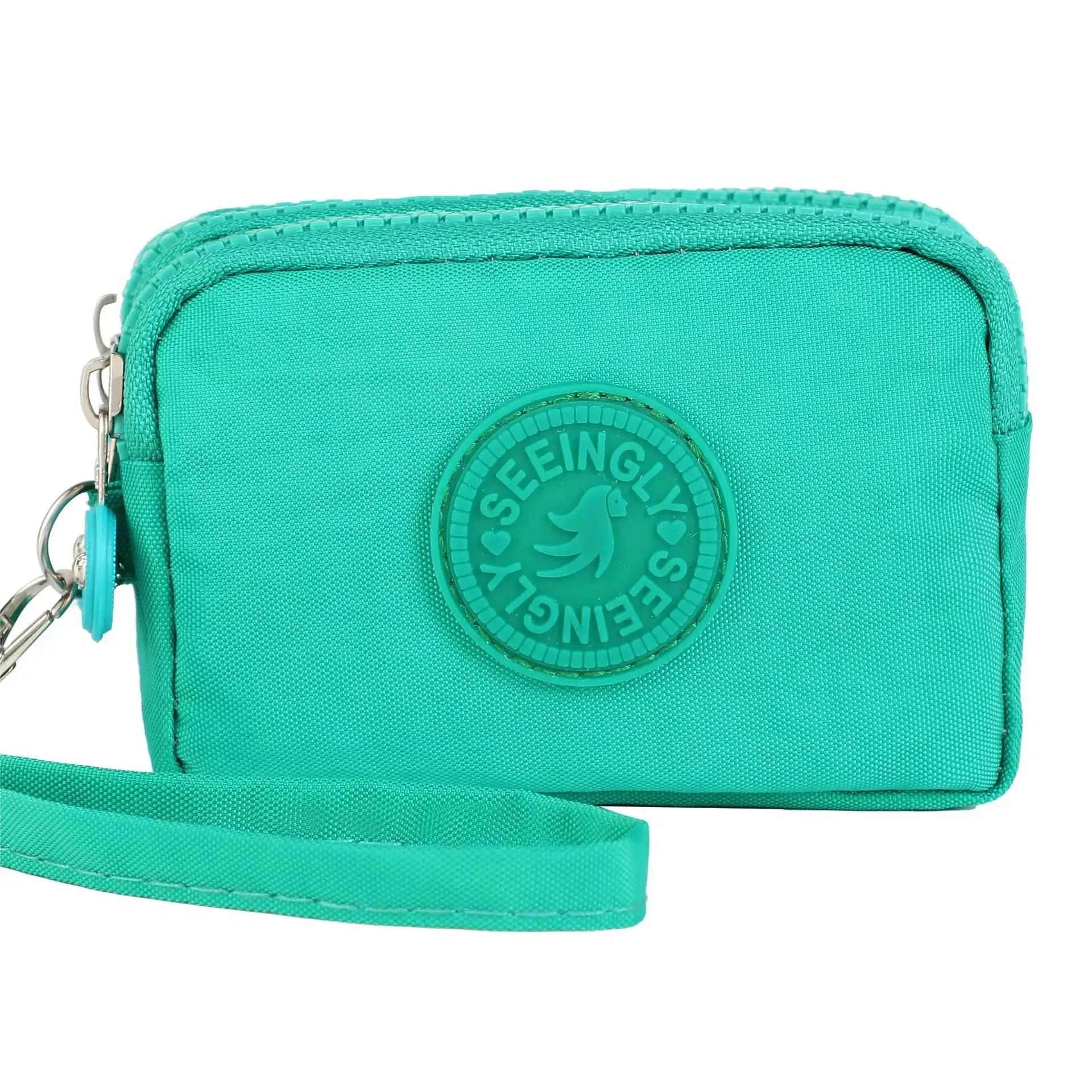 

Однотонна тришарова портмоне на блискавці Сумки-гаманці великої місткості Сумка для банківської кредитної картки Власник картки Ключі Сумки для зберігання навушників