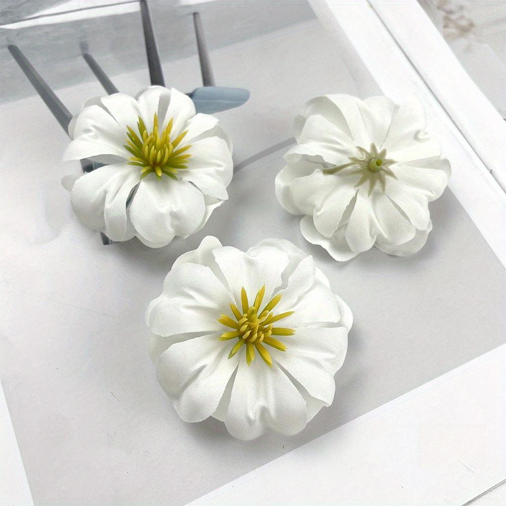 10Pcs Artificial Flower With Core Curling DIY Rose Head