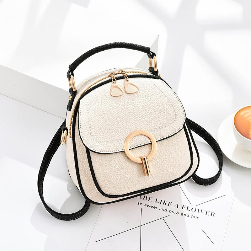 Bag Women's messenger bag 2025 New Korean fashion contrasting color shoulder bag Women's bag Backpack Women's bag