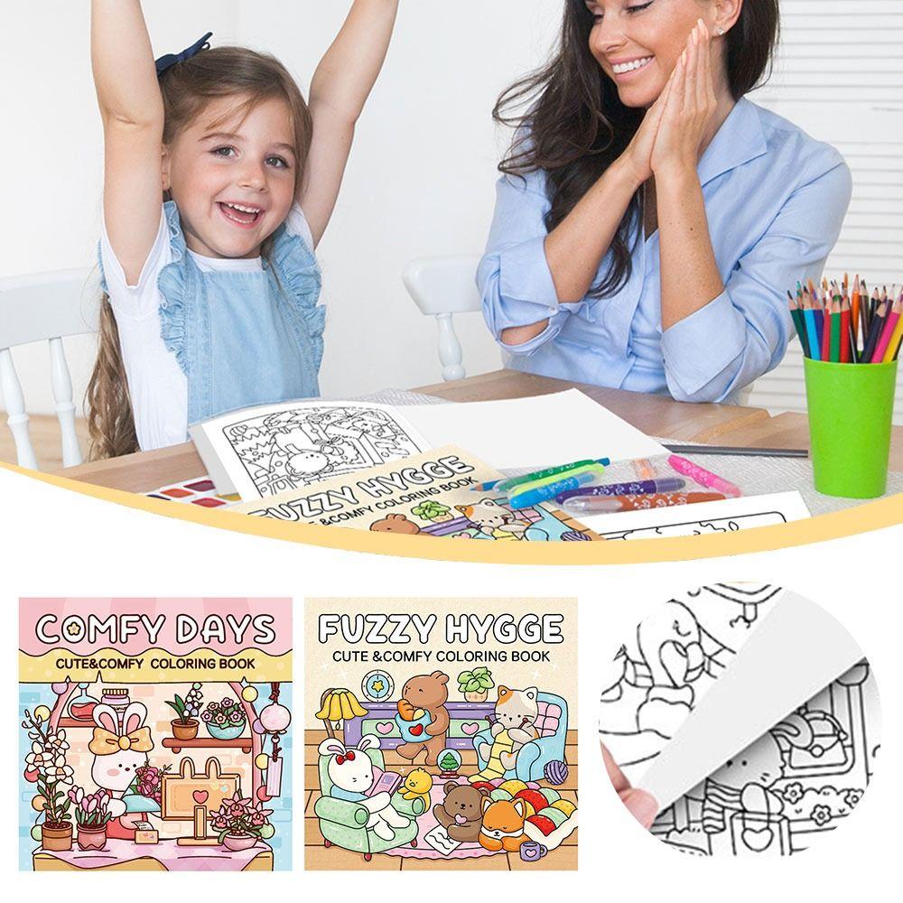 

Cartoon Graffiti Painting Book Comfy Days Doodles Book Montessori Drawing Toy for Adults And Teens B