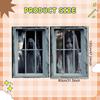 2 Pieces Halloween Window Decoration Curtain, Creepy Spooky with Rope Poster for