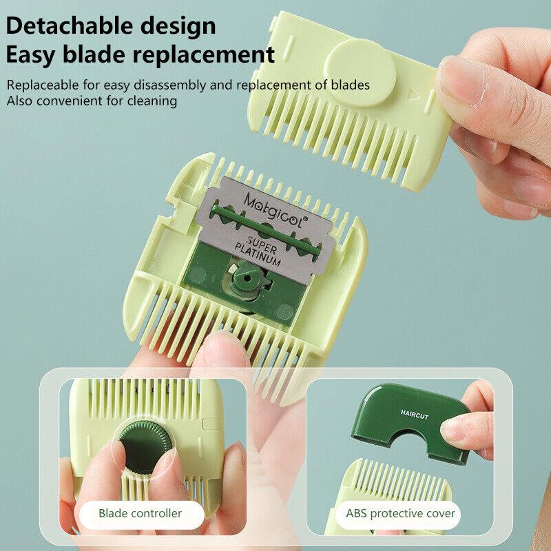 2 In 1 Hair Cutting Trimmer Barber Comb Bangs Hair Cutter Remover HoS5