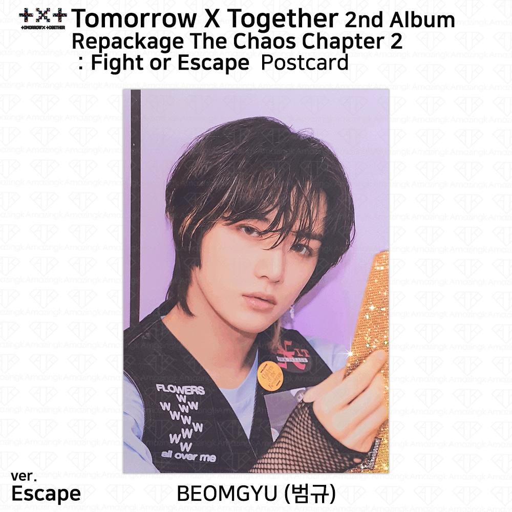 

TXT 2-й альбом в переиздании. Фотокарточка «Хаос. Глава 2. Борьба или бегство» Открытка Beomgyu - PCD (E ver.)