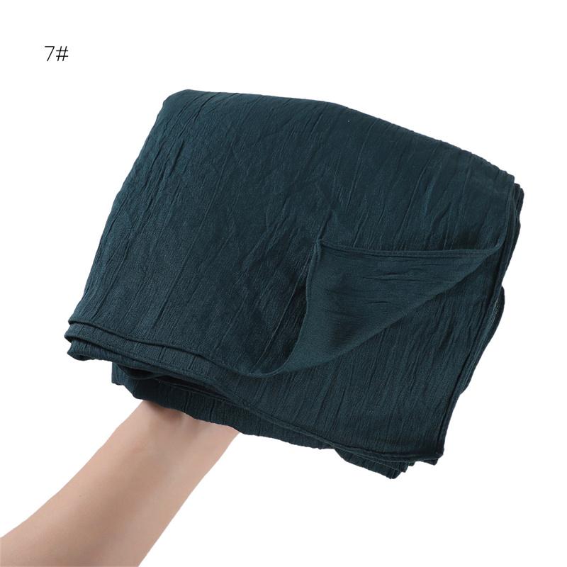 Women Big Size Plain Solid Cotton Rayon Hijab Scarf Lady High Quality Wraps and Shawls Musulman Headband Islamic Turban 180*90Cm
