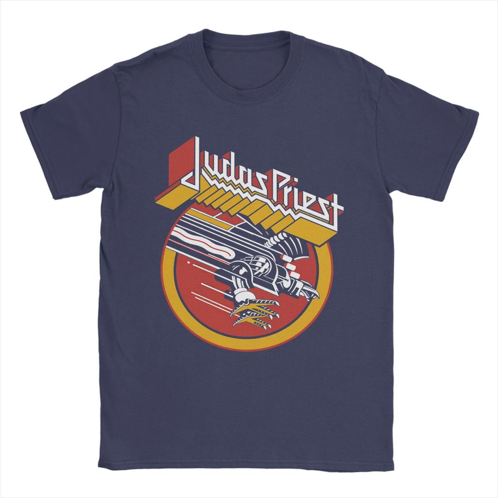 British Metal Judas Priest T Shirt Summer  Harajuku TShirts Couple Cotton O Neck Oversize Top Tees Short Sleeve Vintage Tops