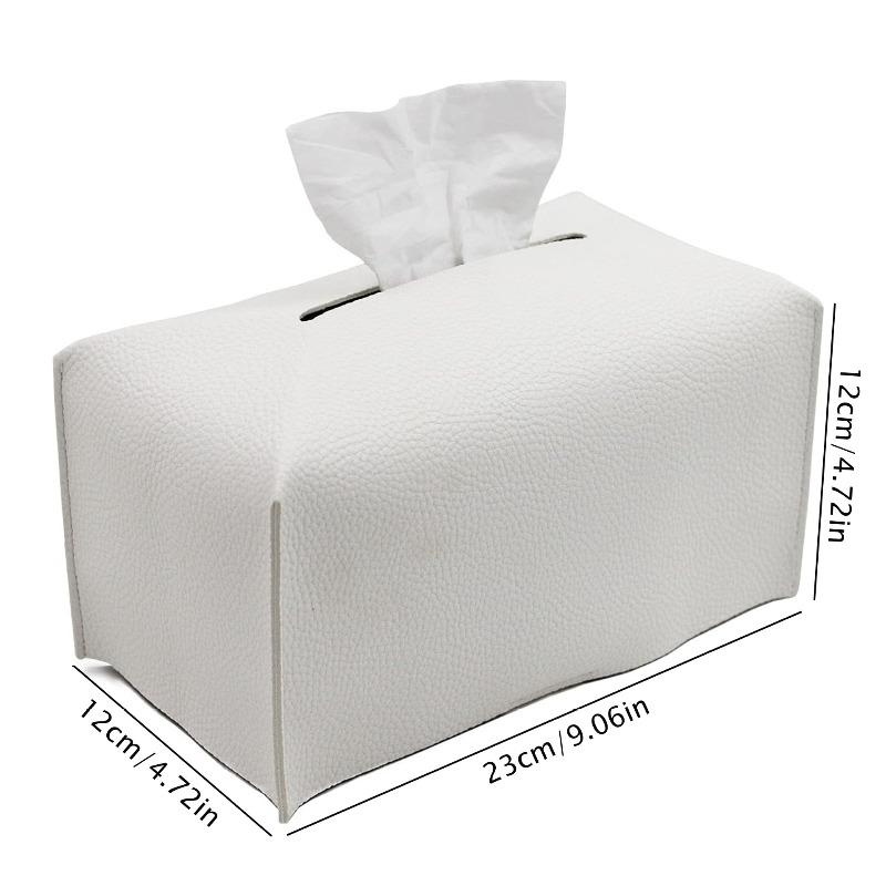Square PU Leather Tissue Box Large Small Size In Stock Modern Napkin Holder Stylish Paper Dispenser for Living Room Coffee Table