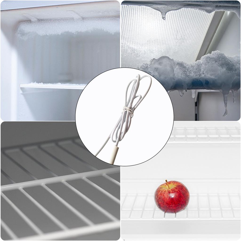 Kühlschrank Abtau-Temperatursensor Sonde Kühlschrank Temperatursensor Messing Textur Geeignet für Mehrere Modelle