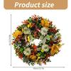 Harvest Festivals Faux Pumpkin Wreath Elegant Fall Flower Wreath Artificial Flower Decoration for Wall or Window
