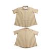 Summer 2026 Men's Slim Fit Short Sleeve Shirt Collared Striped Beachwear Casual Fashion European Style