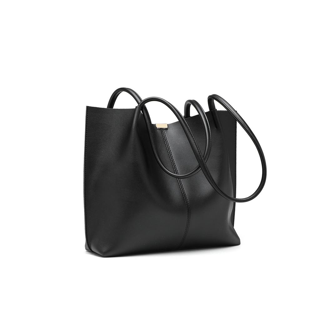 Handtasche mit großem Fassungsvermögen für Damen, neue weiche Lederstruktur, einfache Retro-Damen-Schultertasche