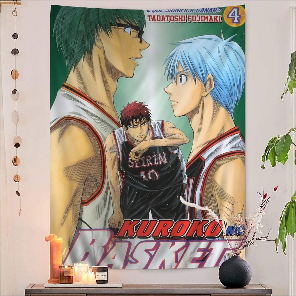 Arazzo da Parete Grande Stampato Anime Giapponese Kuroko No Basket Decorazione Murale Buddha Indiano Decorazione Artistica Stregoneria Bohemien Hippie