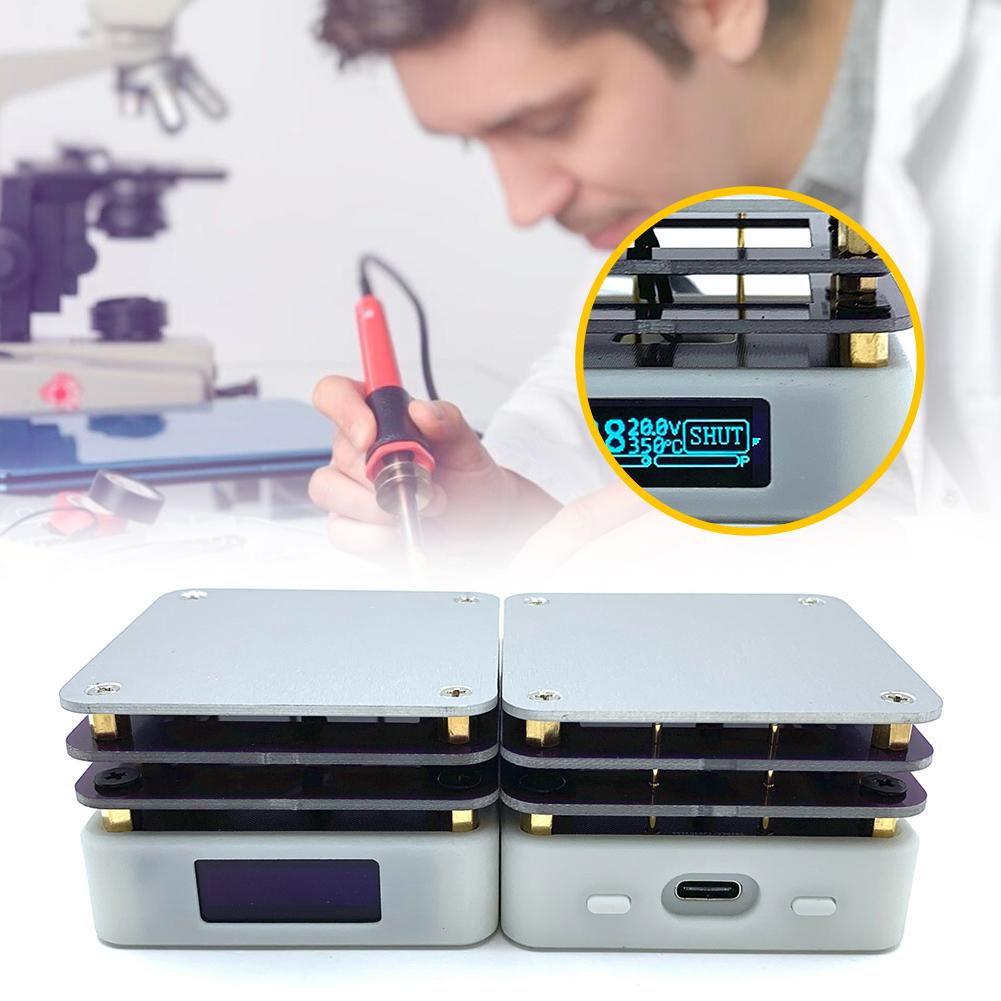 65W Soldering Hot Plate Constant Temperature PCB Board Preheating Platfor with Screen Display Adjustable DIY Welder Hot Plate