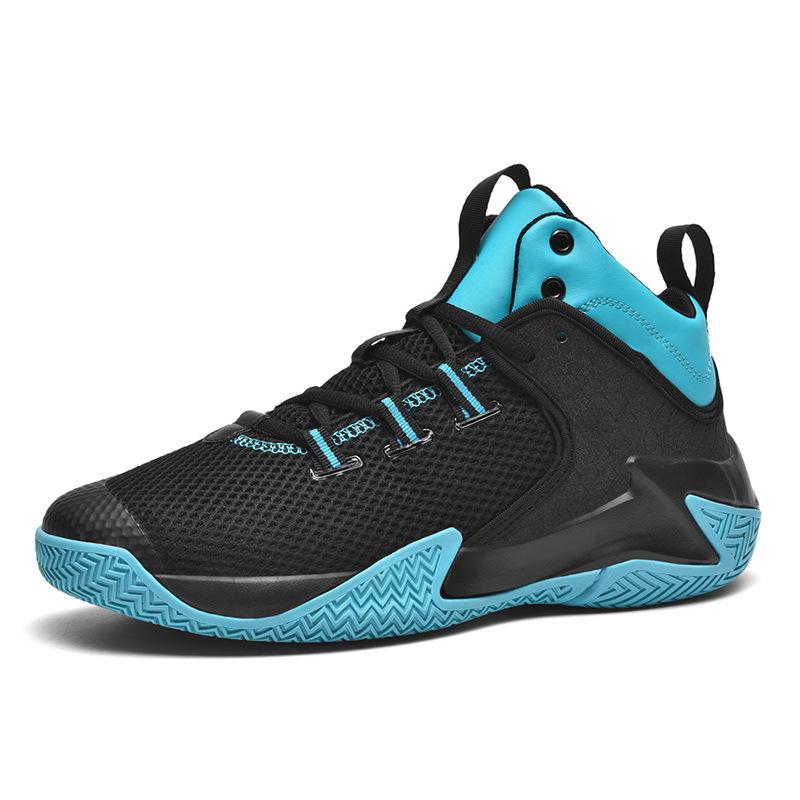 Basketball shoes men's large-size high school students actual combat training high-top shoes shock absorption and anti-collision sports and leisure