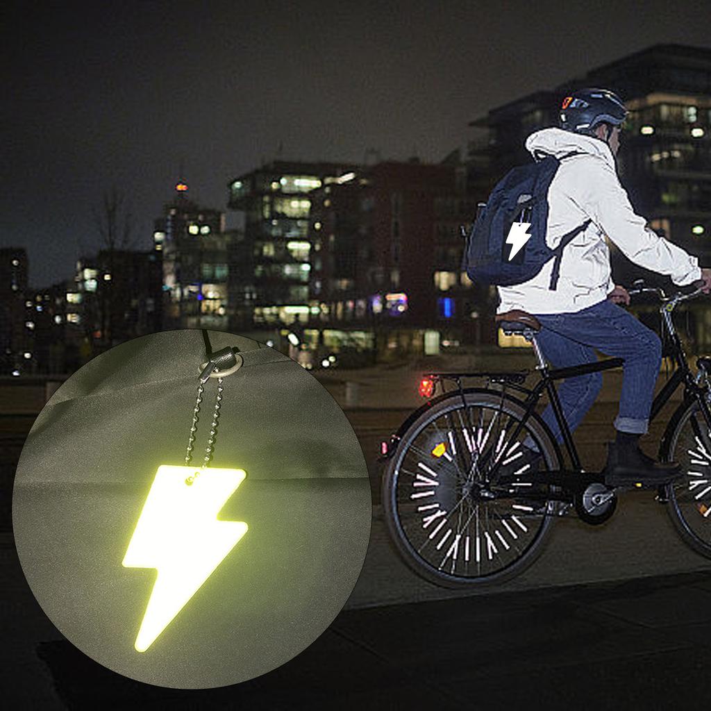 12Pcs Children Safety Pendant Backpack Reflector Reflective PVC Reflective Pendant Key Chain Night Safety Reflector Set