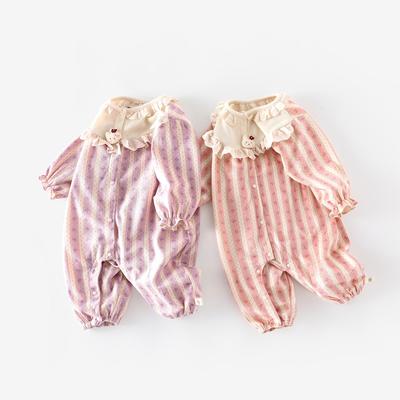 Autumn 2025 Baby Bow Lace Romper - Little Rabbit Newborn Outing Suit