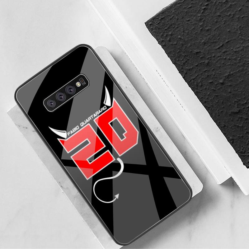 Fabio Quartararo No. 20 Phone Case Tempered Glass For Samsung S20 Plus S7 S8 S9 S10 Plus Note 8 9 10 Plus