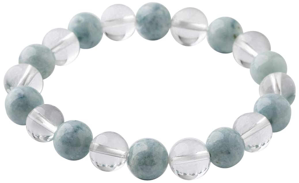 

17cm Itoigawa Natural Jadeite Bracelet with Blue and a Gorgeous Japanese National Stone and Jomon Power Stone Jadeite Workshop Paulownia Wood синій