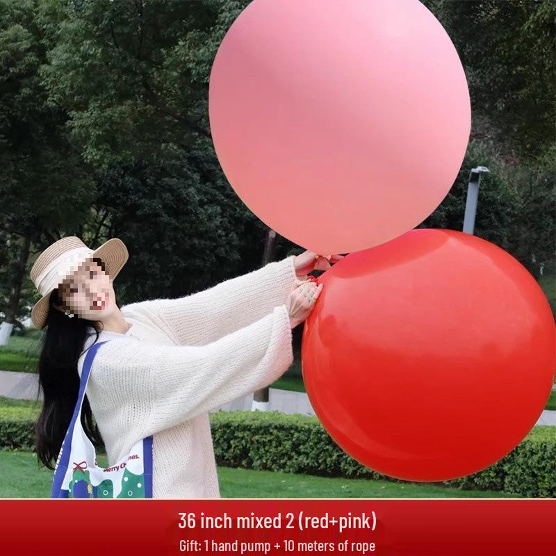 Red Double-Layer Wedding Balloon Arrangement Set for Bridal Chamber & Engagement