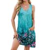 Sommer Neues Bedrucktes Camisole Böhmischer Stil Locker Lässig Ärmelloses Kleid