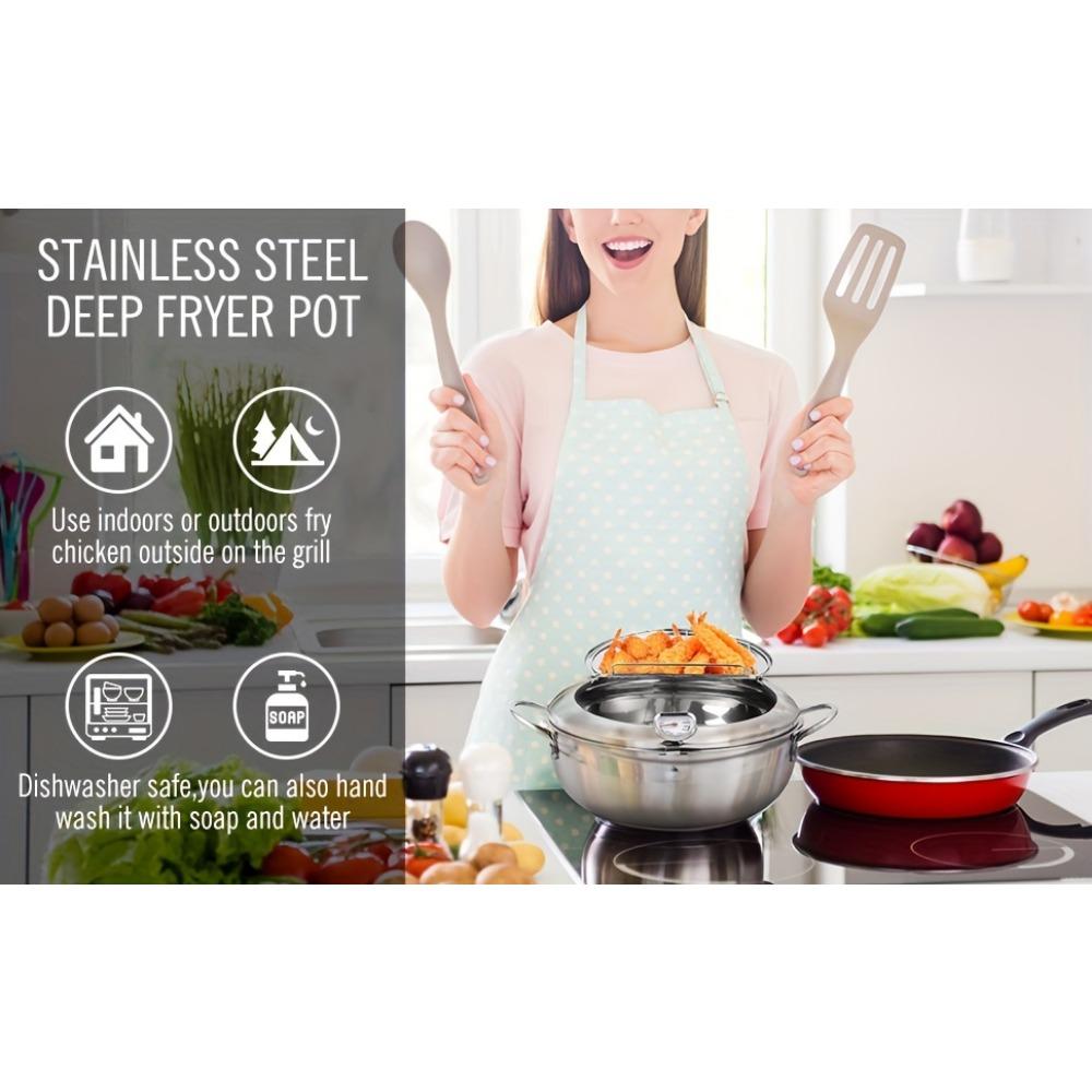 1 шт. фритюрница из нержавеющей стали с регулятором температуры и решеткой для масляного — фото 9