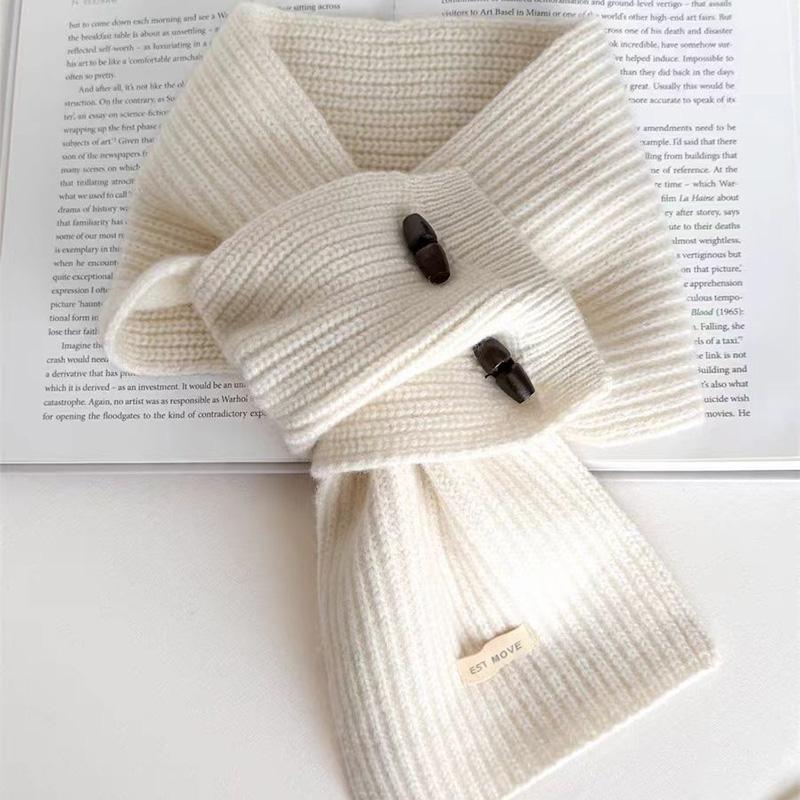 1Pc Knit Multi-functional Neck Brace Winter Button Korean Version Yarn False Collar Scarf