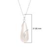 0.92 Ct Fancy Shape Freshwater Pearl Gemstone 925 Sterling Silver Tear Drop Women Bridal Pendant Necklace