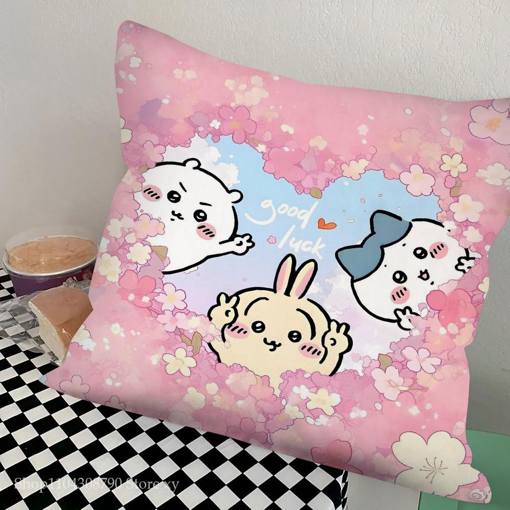 Kawaii Jokes Bear Pillow Case Square Pillow Bedroom Sofa Leisure Comfort Cushion Car Living Room Home Decoration