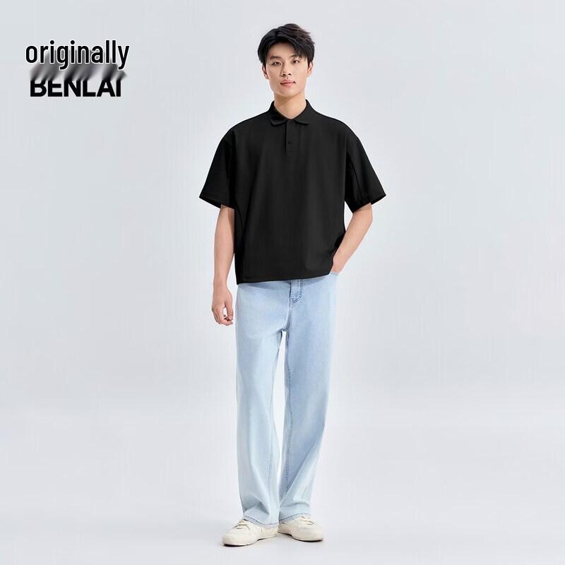 Benlai Men's 2026 Summer Loose Fit Knit Polo T-Shirt BRL460022