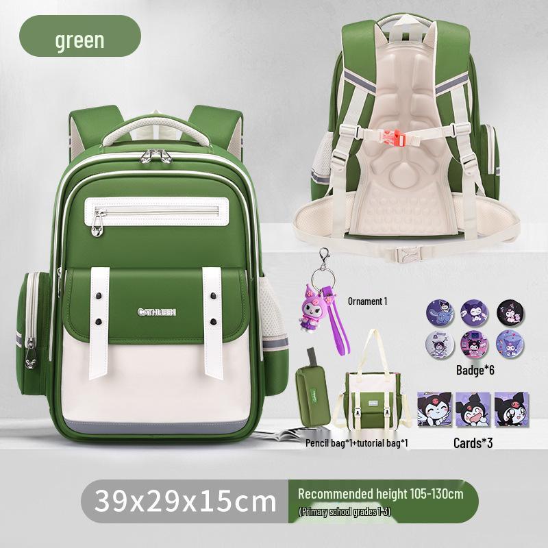 Capybara Oxford Spine-Support Backpack for Grades 1-6: Boys & Girls School Bag