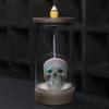 Windproof Lampshade LED Skull Ceramics Incenses Burners Waterfall Backflow Incenses Cones Holders for Home Decoration