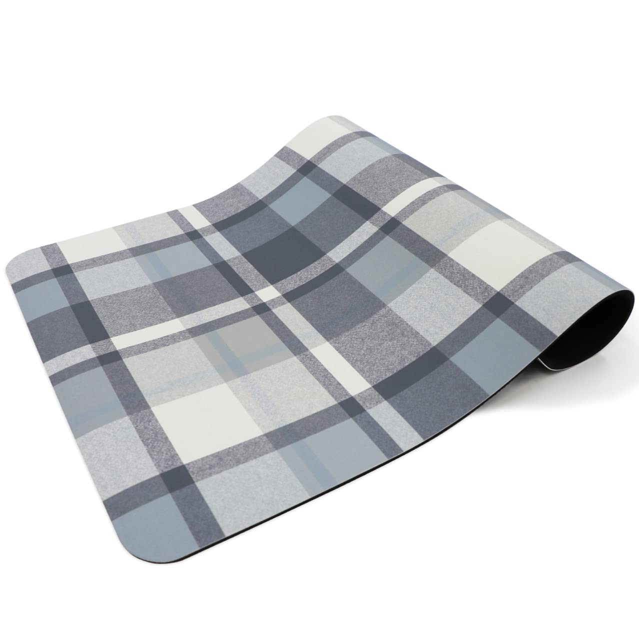 

Tartan soft bath mat with diatomaceous earth