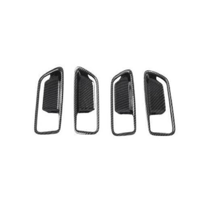 For Toyota Corolla Cross Carbon Fiber 4pc Inner Door Bowl Sticker Trim -