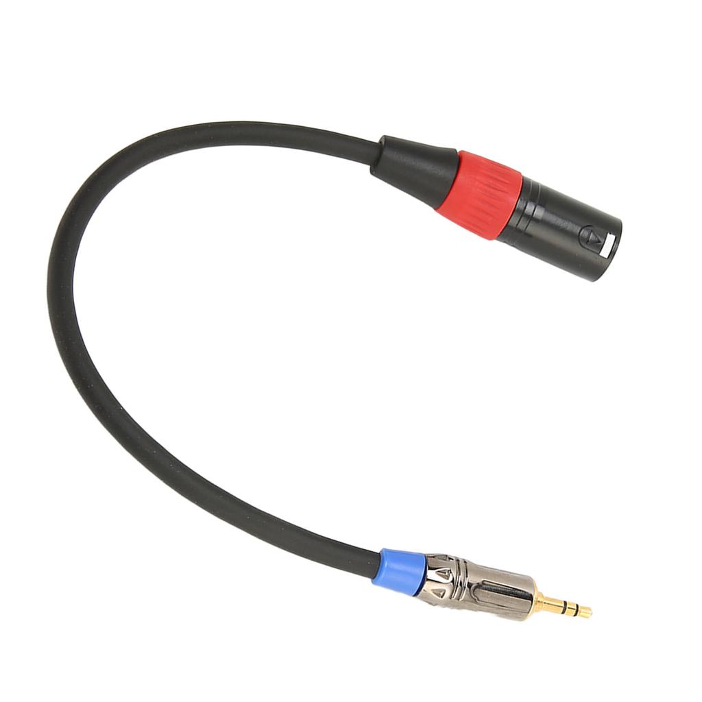 XLR Male to 3.5mm Cable Stereo Lossless Noise Reduction Microphone Balanced Cord for Camera Computer 11.8in